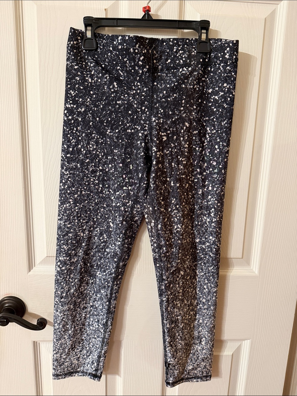 Zara Terez Black & White Speckled Cropped Leggings
